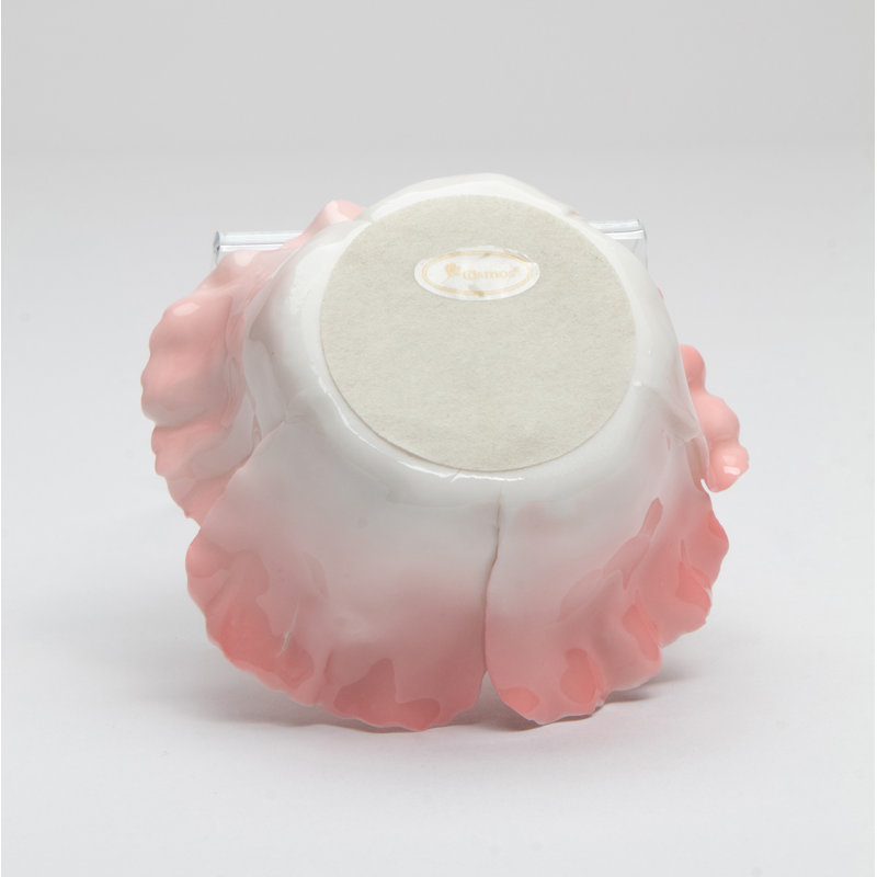 Small Pink Flower Tealight Holder -4 1/8"D