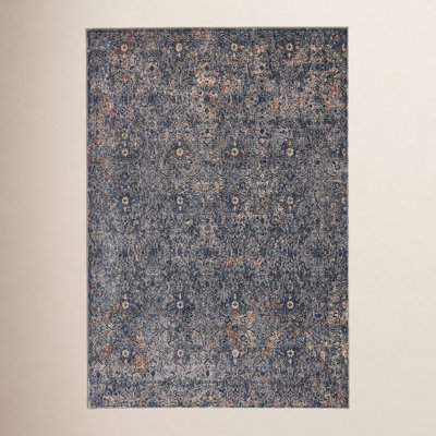 Alonzo Deep Blue Cream Oriental Rug