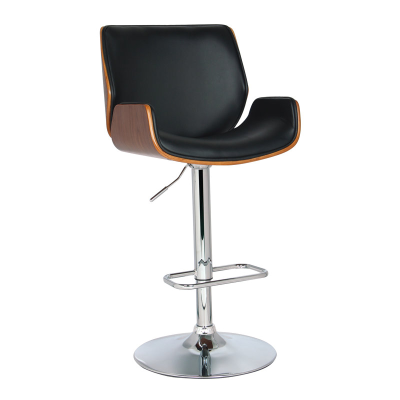 Tabouret de bar réglable en hauteur Dombrowski, Noir