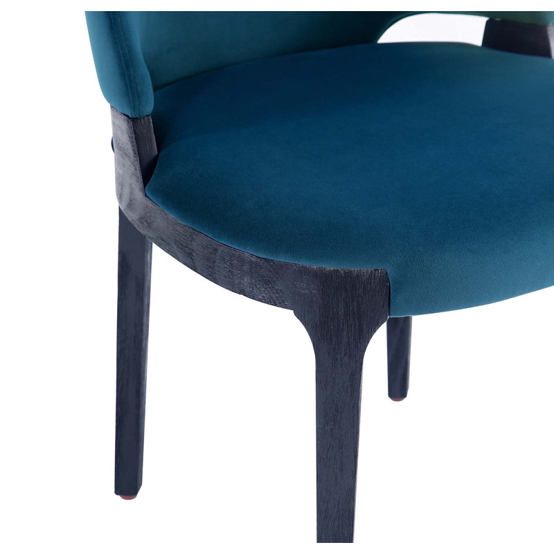 Chaise de salle à manger rembourrée Kara, Bleu