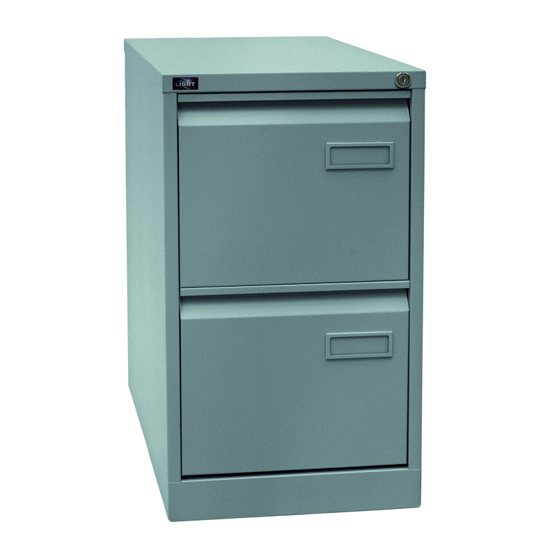 Light 41.3cm Wide 2 -Drawer File Cabinet, Silver
