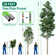 30FT Manual Pole Saw Tree Trimmers Long Handle Pruner Set