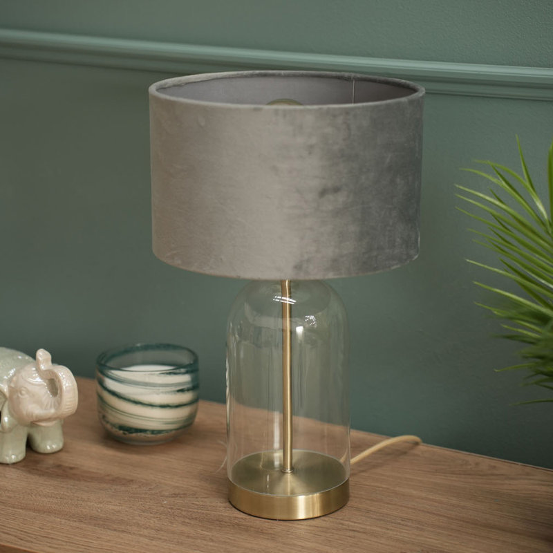 45cm Desk Lamp, Grey, Gold
