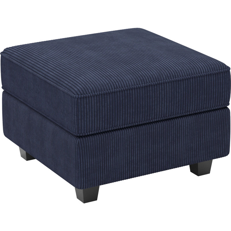 Nairoby 26.4'' Wide Upholstered Storage Ottoman Footstool Module Part for Sectional Sofa, Blue Corduroy
