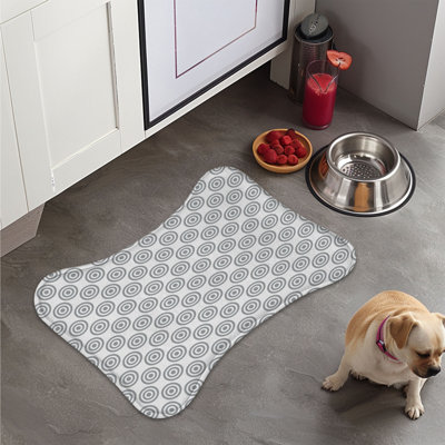 Tapis gris à motif d'os - 1 pièce