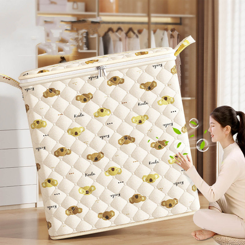 Non-woven Embossed Clothing  Quilt Storage Bag  Clothing Storage Bag  Moving High-capacity Sorting Bag, C