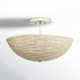 Tsunami 3 Light Solid Wood Semi Flush Mount