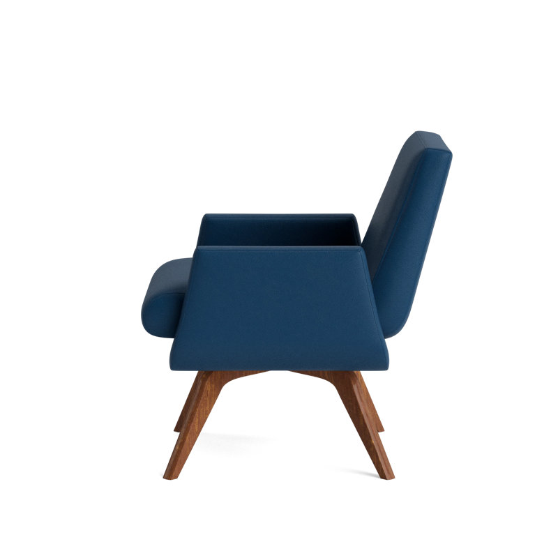Loyd Leather Accent Chair, Leather - Deep Blue