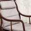 Chaise berçante légère en bois massif de luxe