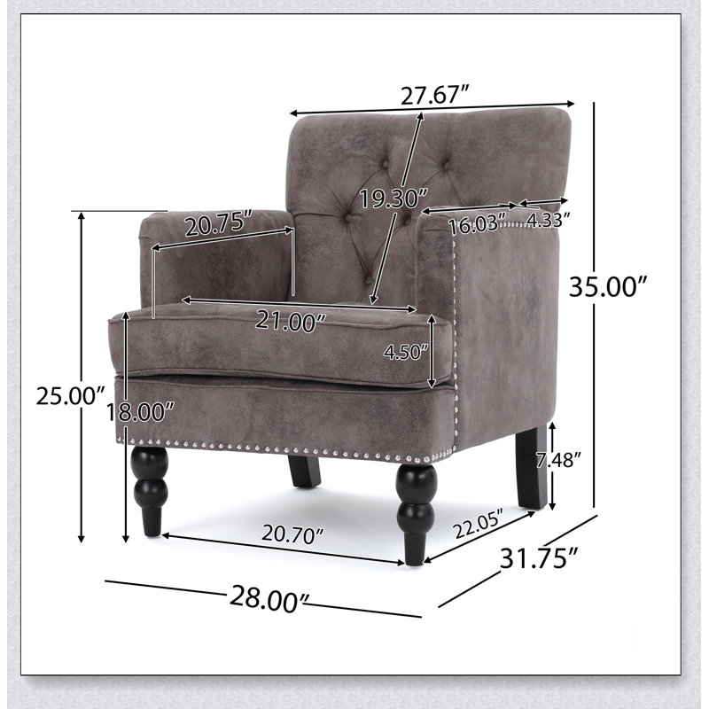 CHAISE CLUB TUFTÉE Structure de base solide simple et moderne avec revêtement épais