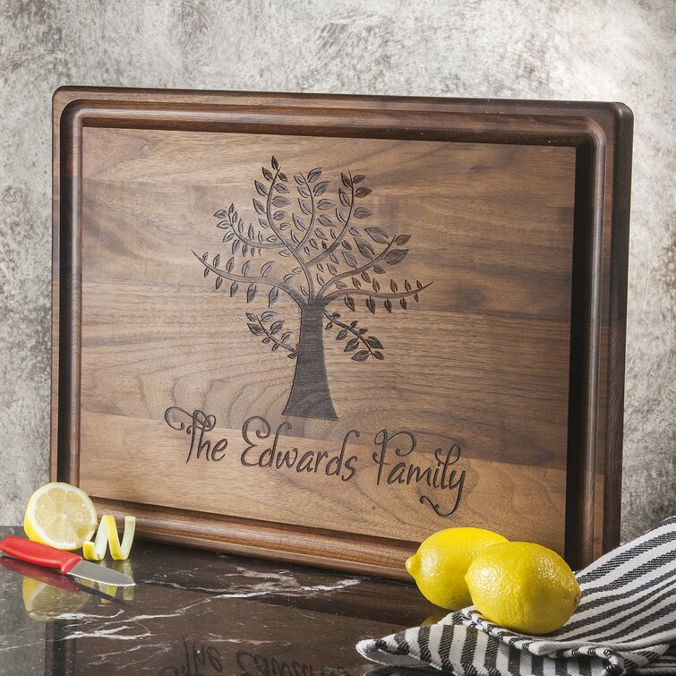 Cutting Board - Maple Board with Handle - Medium - Personalized Gallery