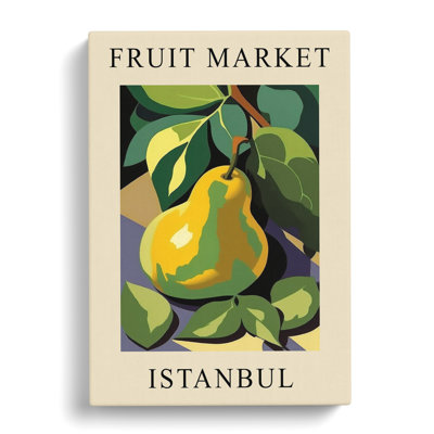 Pear Istanbul Fruit Market - Wrapped Canvas