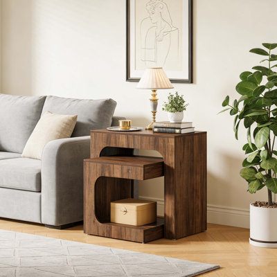 Nesting End Table Set Small Side Table Night Stand Set