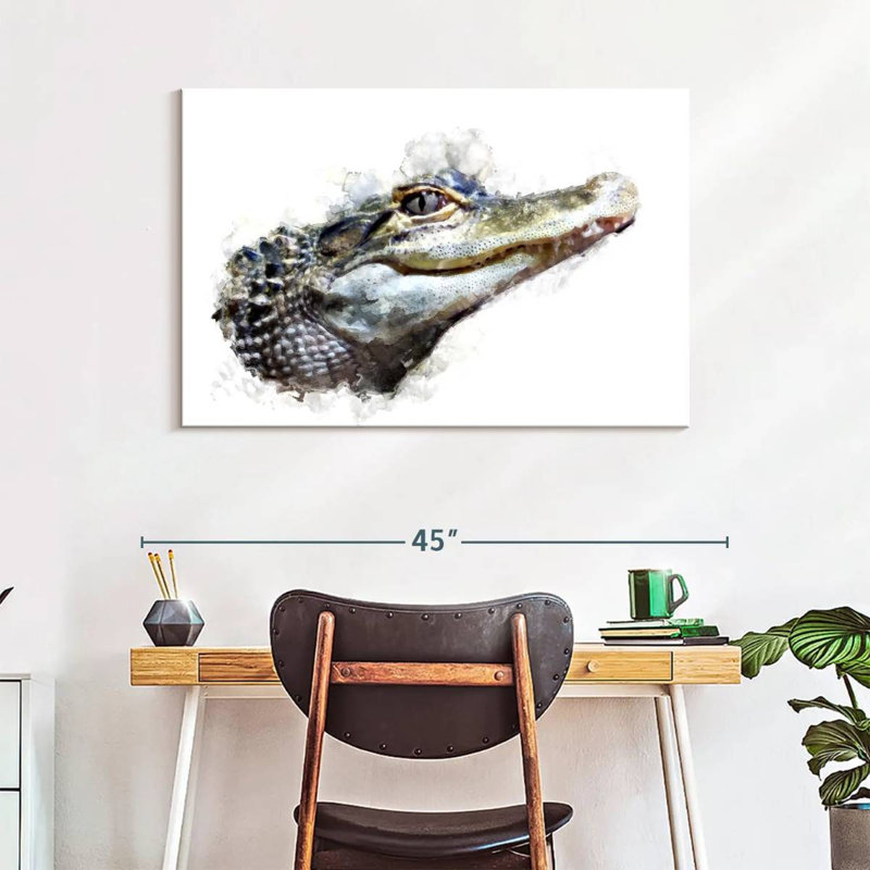Crowle Crocodile Head, 26" H x 39" W