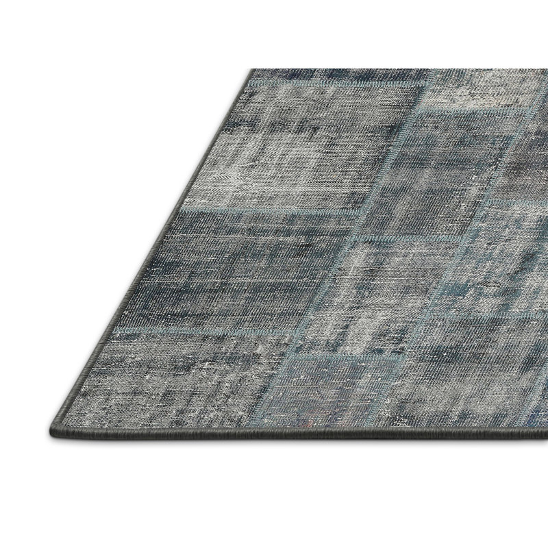 Tapis décoratif gris en laine de style oriental shurtz, Rectangle 8 pi x 12 pi