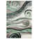 Tapis abstrait vert / brun Nekizia