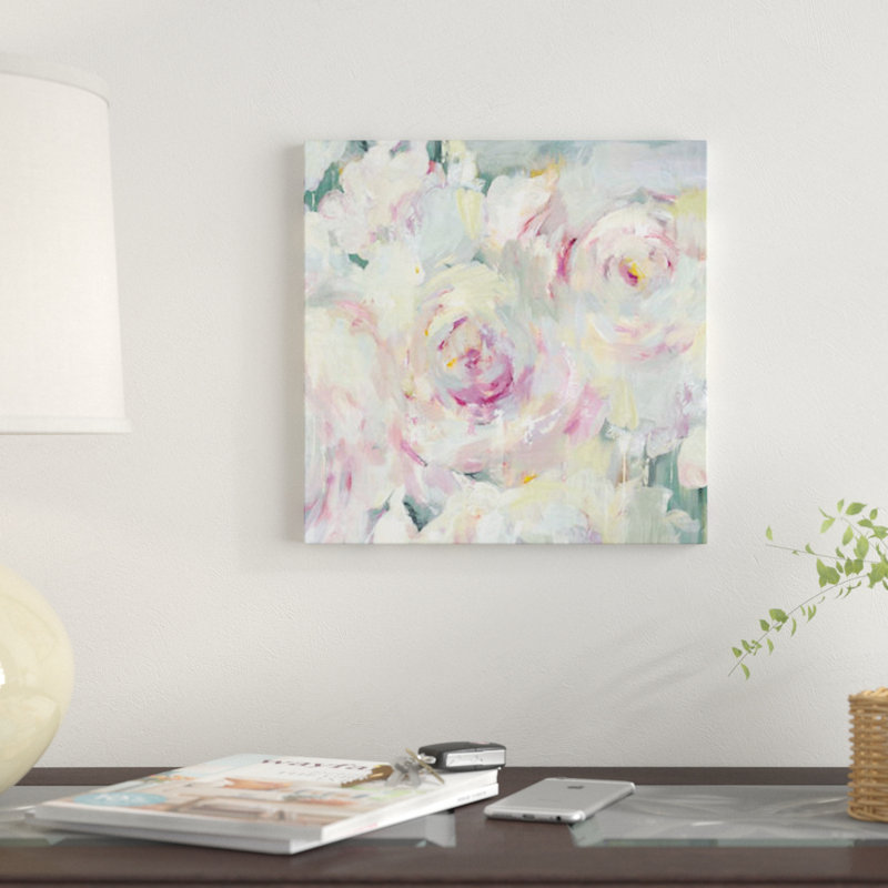 Shabby Peony II par PI Galerie - Estampe numérique sur toile tendue avec châssis, H 26 po x l 26 po x P 1,5 po
