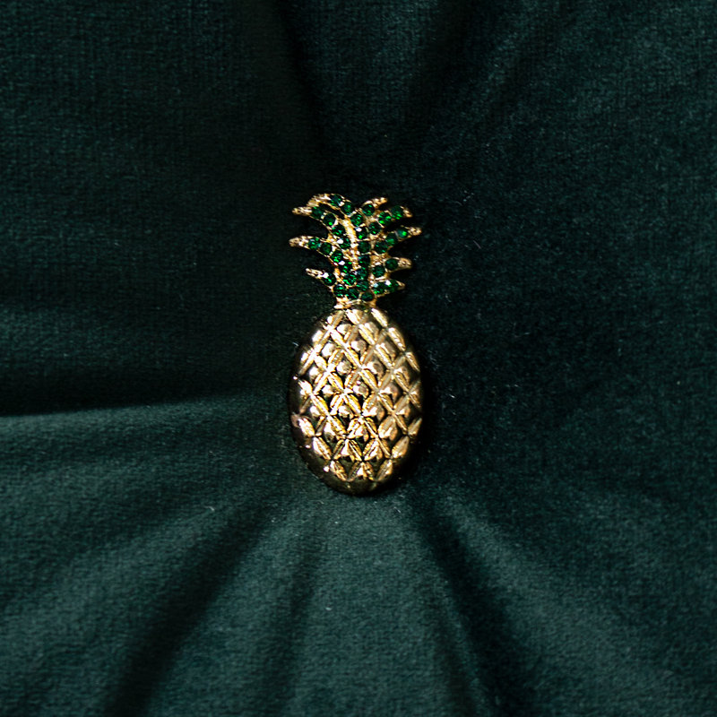Montano Pineapple Rectangular Scatter Cushion, Emerald Green