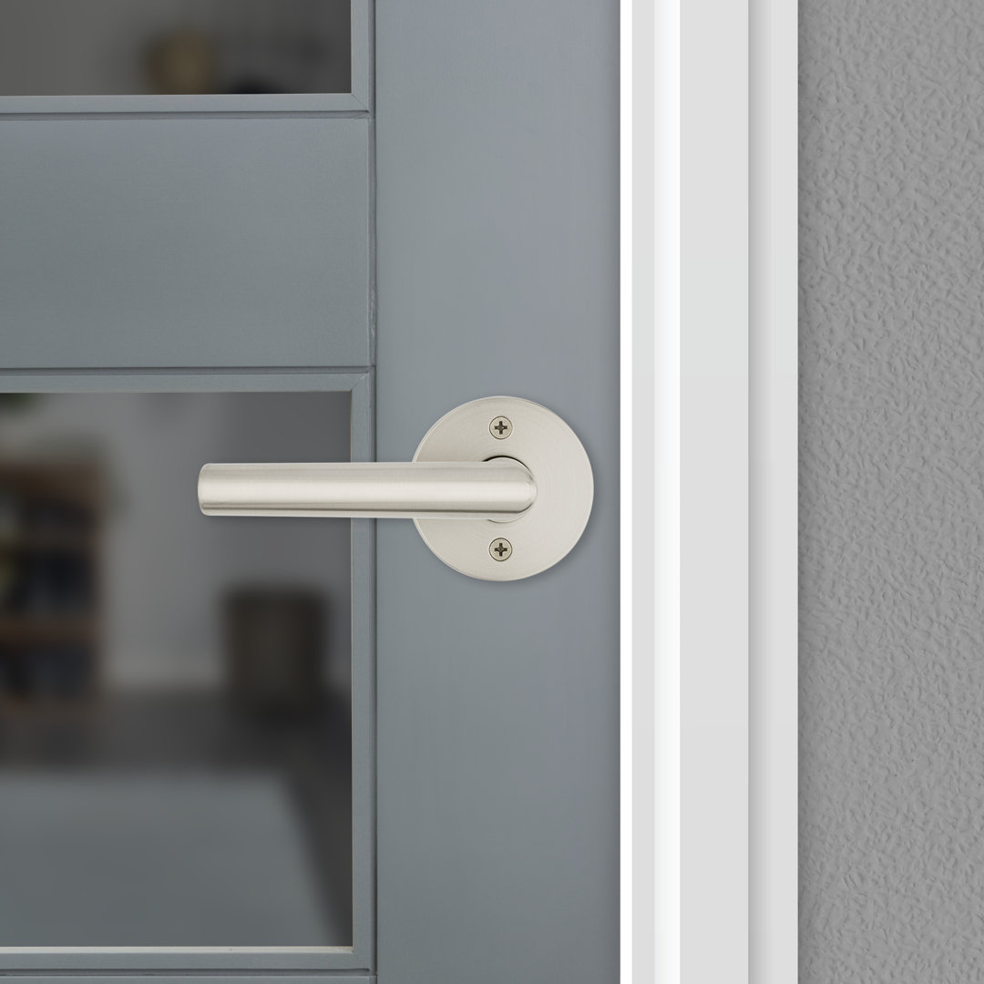 Milan Single Dummy Door Lever with Round Rosette Kwikset 