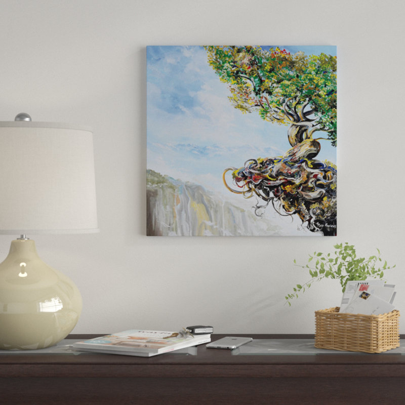 « view from the andes », reproduction sur toile, H 26 po x l 26 po x P 1,5 po, Toile tendue, Pas de tapis