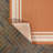 James Modern Border Stripe Orange/Cream Indoor/Outdoor Rug-1760830196
