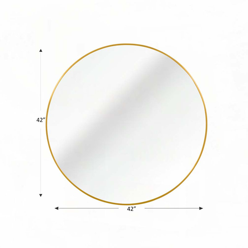 Miroir de salle de bain 39 po, 42 po x 42 po, Doré