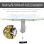 Parasol rectangulaire double face extérieure avec protection UV et manivelle