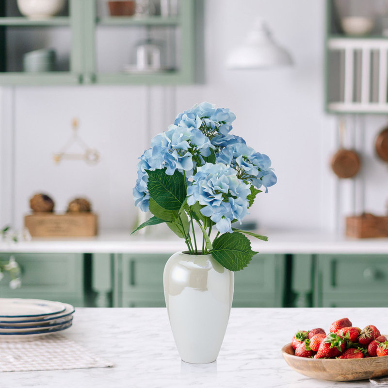 Elements Artificial Hydrangeas In Vase, 23 Inch