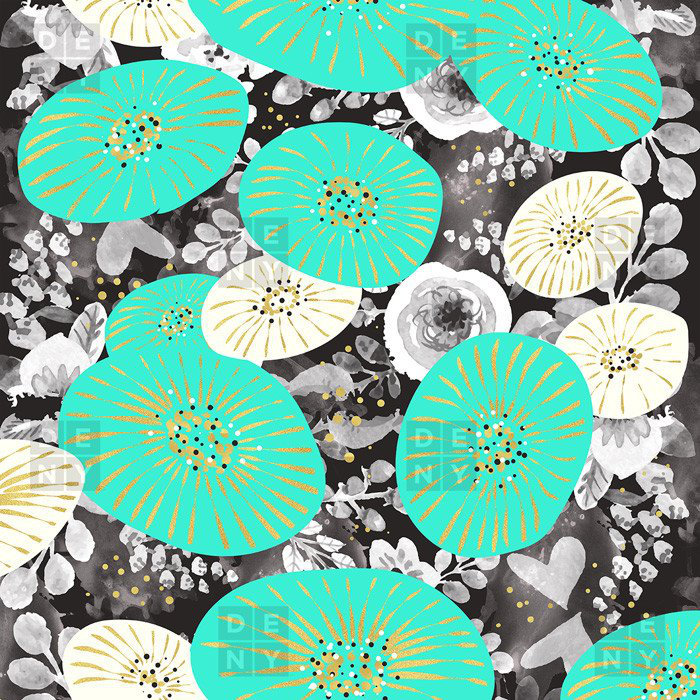 Couverture galaxy of fleurs, L 80 po x l 60 po