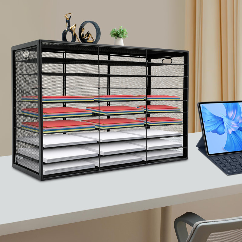 27 Slot Metal File Mail Classification Storage Rack File Organizer File Storage Rack