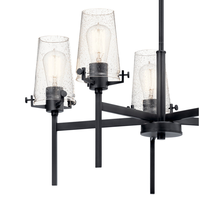 5 - Light Sputnik Sphere Chandelier, Black