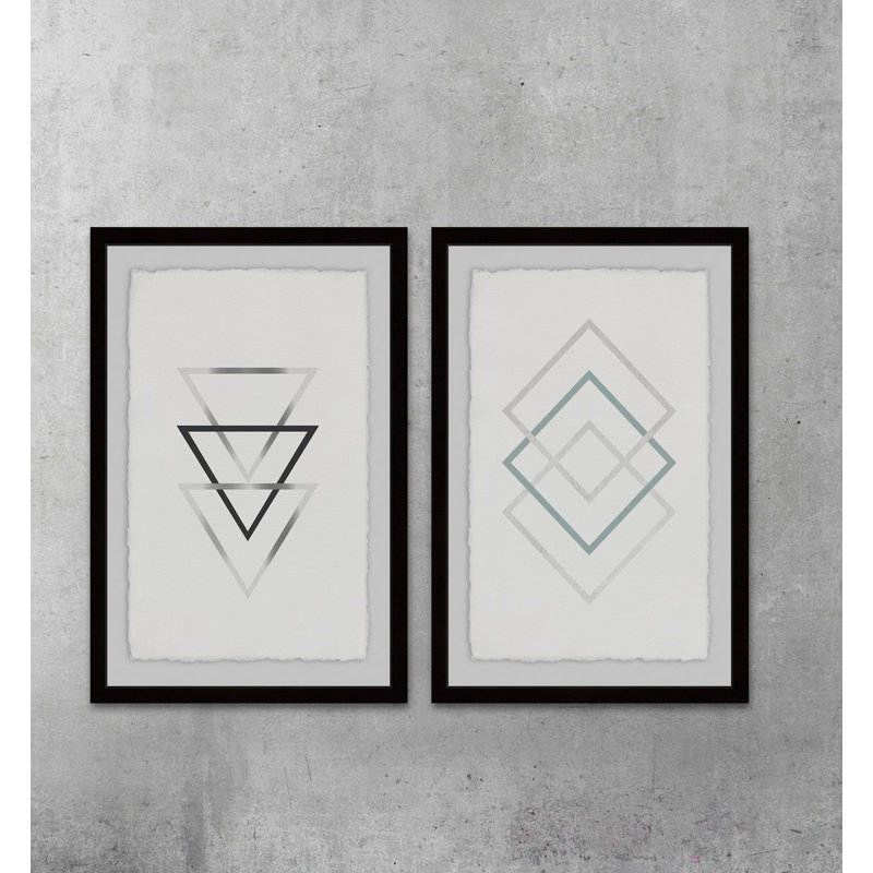 « sharp edges diptych », ensemble de 2 reproductions d’art sur papier, H 18 po x l 12 po x L 1,5 po