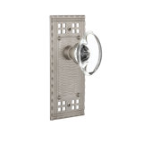 Craftsman Plate with Oval Clear Crystal Door Knob