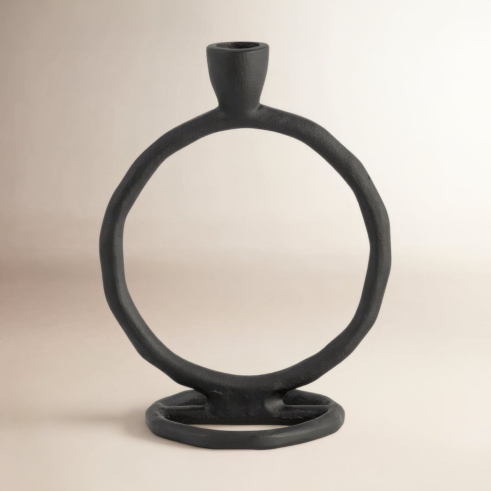 Hayslett Candlestick Holder, 7" H x 6" W x 4" D, Black