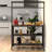 Kitchen Island, Bakers Rack, Island Table For Kitchen,3 Tier Microwave Stand Oven Shelf With Storage, Storage Shelf For Kitchen Dining Room Living Room,3 Hooks