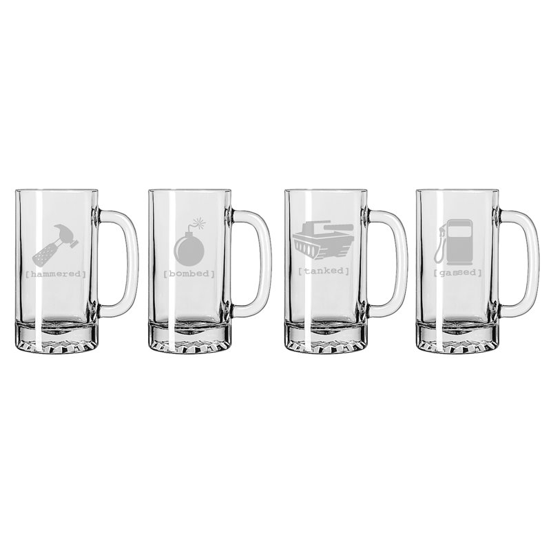 Grande tasse à bière en verre 16 oz mr. tipsy pub
