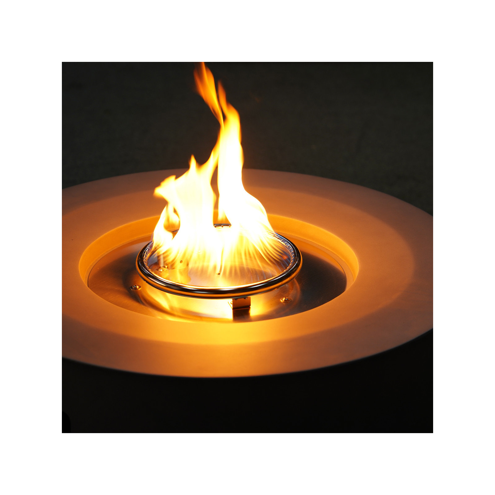 Addingham 10.6" H x 30" W Concrete/Stone Propane Outdoor Fire Pit Table