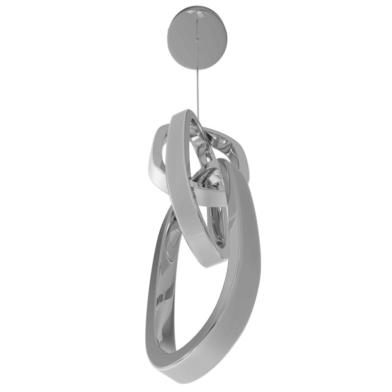 Circa Gold Looping Pendant, Chrome