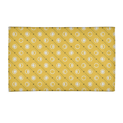 Tapis gris clair/jaune lune phases
