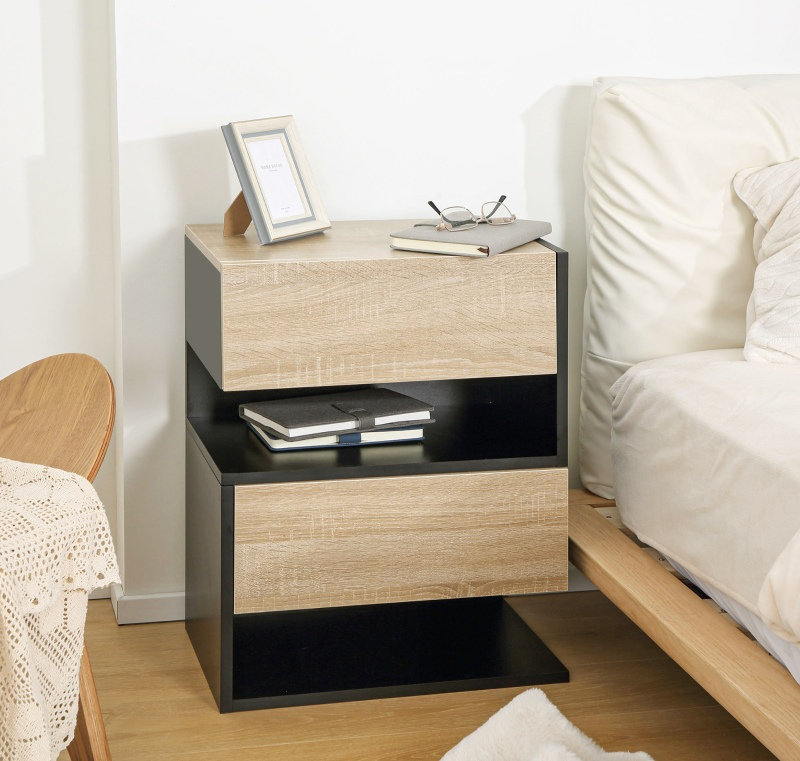46 cm W Bedside Table