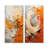 Orange And Beige Echoes Of Modern Shapes I - Abstract Painting Canvas Prints Set Of 2-1338552520-1338552526