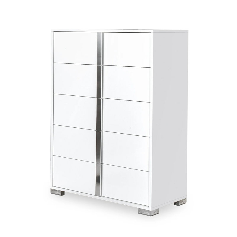 Commode contemporaine Sinistra, blanc, Blanc