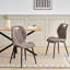 Dining Chairs - Contemporary Dining Chair - Comfortable Linen Dining Chairs - Metal Legs-877655164-892459951