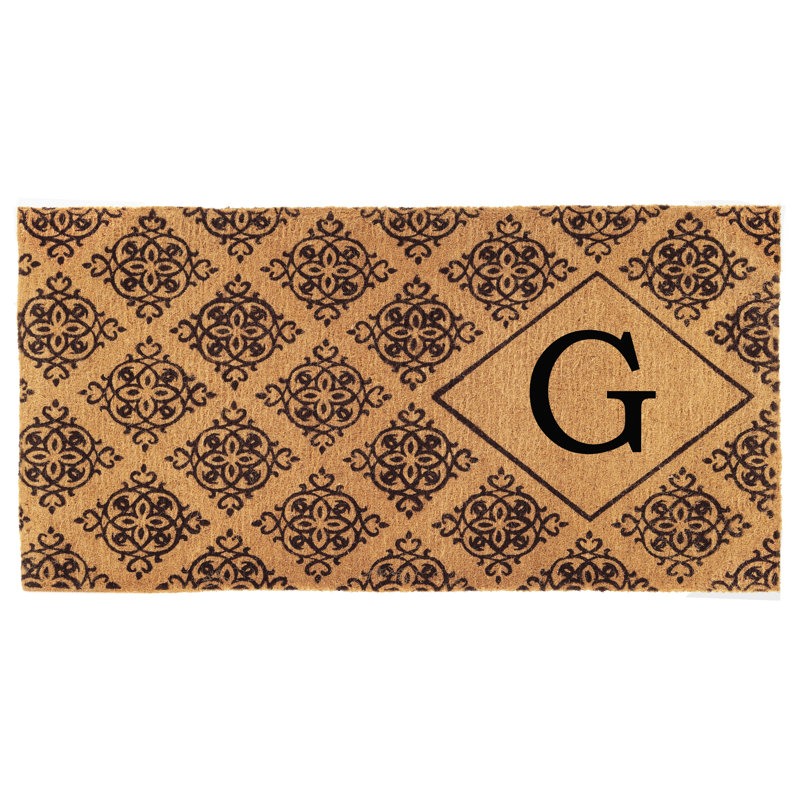 Zambrana Personalizable Outdoor Doormat, Rectangle 2' x 3', G
