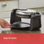 Gaufrier belge Black+Decker 4 pouces en acier inoxydable noir et argent