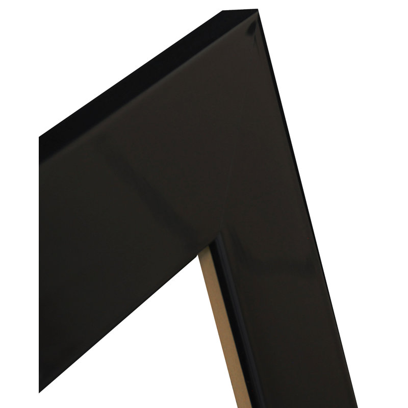 Armone Engineered Wood Flat Mirror, Black, 49.5" H x 35" W