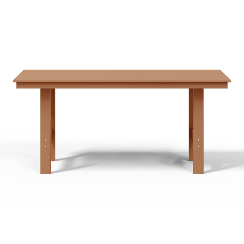 34x66 Rectangular Patio Dining Table, Brown