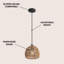 Luminaire suspendu en forme de dôme à 1 lumière Khorawa-1897602565-1919875263-1919875249