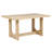 6 Piece Dining Table Set with Bench, Wooden Rectangular Kitchen Table Set with Bench and 4 Upholstered Chairs, U-shaped base