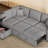 Sleeper Sectional Sofa, L-Shape Sofa-Bed With Storage Ottoman And Arm Storage